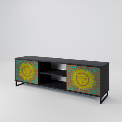SUNSHINE EULOGY 2-Door TV Stand in Black Finish
