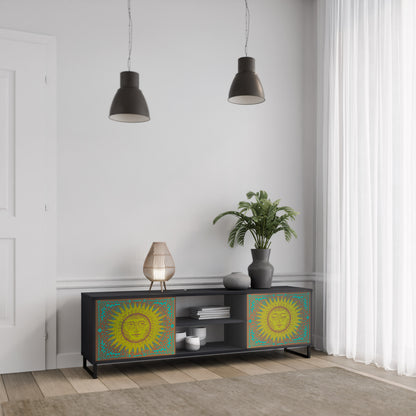 SUNSHINE EULOGY 2-Door TV Stand in Black Finish