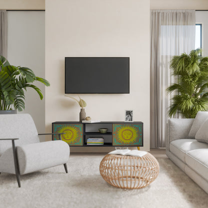 SUNSHINE EULOGY 2-Door TV Stand in Black Finish