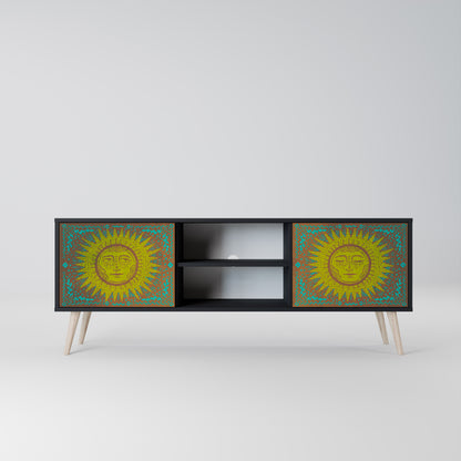 SUNSHINE EULOGY 2-Door TV Stand in Black Finish