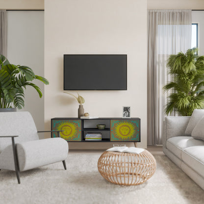 SUNSHINE EULOGY 2-Door TV Stand in Black Finish