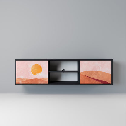 LIMINOUS SUNLIGHT 2-dörrars TV-bänk i svart finish
