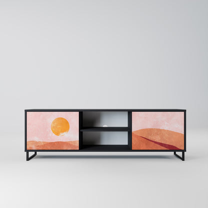 LIMINOUS SUNLIGHT 2-dörrars TV-bänk i svart finish