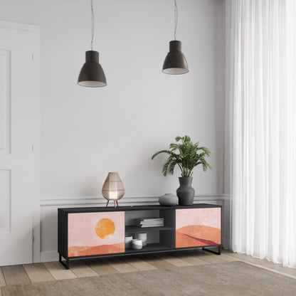 LIMINOUS SUNLIGHT 2-dörrars TV-bänk i svart finish