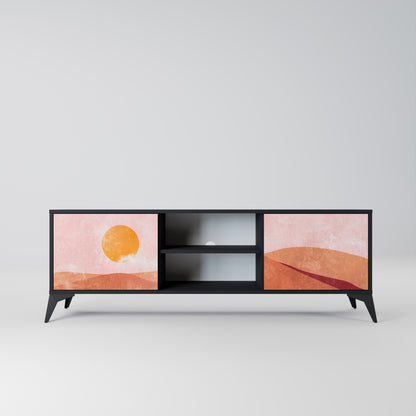 LIMINOUS SUNLIGHT 2-dörrars TV-bänk i svart finish