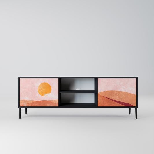 LIMINOUS SUNLIGHT 2-dörrars TV-bänk i svart finish