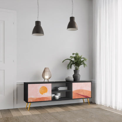 LIMINOUS SUNLIGHT 2-dörrars TV-bänk i svart finish