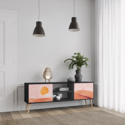 LIMINOUS SUNLIGHT 2-dörrars TV-bänk i svart finish