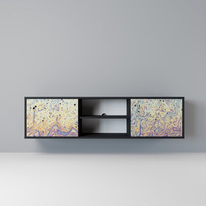 MOSAIC OF COLORS 2-Door TV Stand in Black Finish