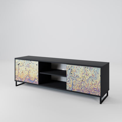 MOSAIC OF COLORS 2-Door TV Stand in Black Finish