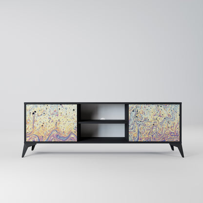 MOSAIC OF COLORS 2-Door TV Stand in Black Finish