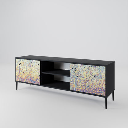 MOSAIC OF COLORS 2-Door TV Stand in Black Finish