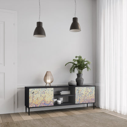 MOSAIC OF COLORS 2-Door TV Stand in Black Finish