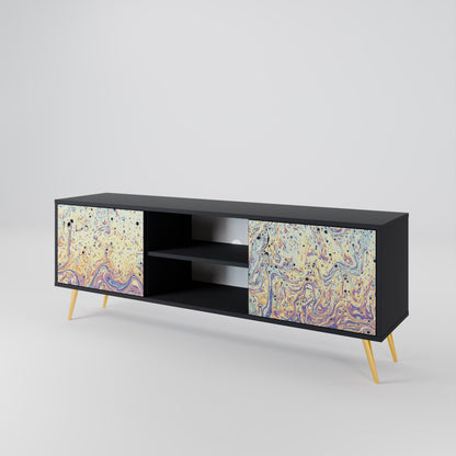 MOSAIC OF COLORS 2-Door TV Stand in Black Finish