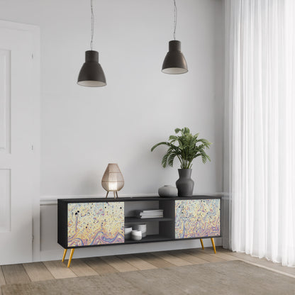 MOSAIC OF COLORS 2-Door TV Stand in Black Finish