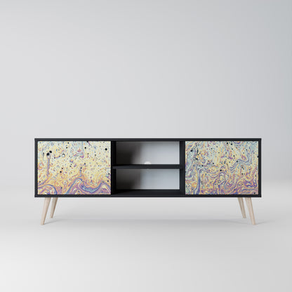 MOSAIC OF COLORS 2-Door TV Stand in Black Finish