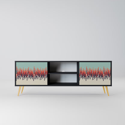 CHROMA CONTOURS 2-dörrars TV-bänk i svart finish