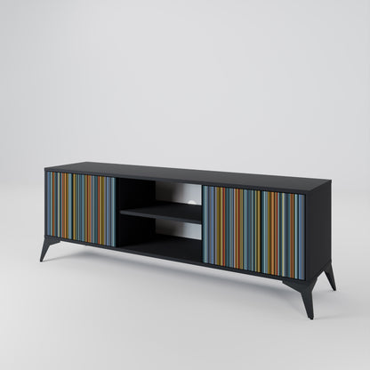 LINEOUT SPECTRUM 2-Door TV Stand in Black Finish
