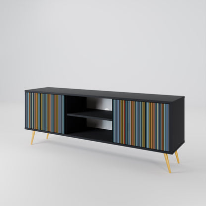 LINEOUT SPECTRUM 2-Door TV Stand in Black Finish