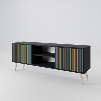 LINEOUT SPECTRUM 2-Door TV Stand in Black Finish