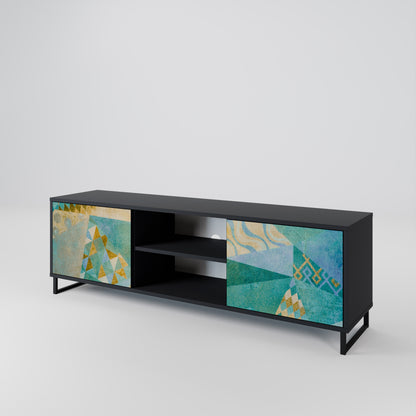 SPECTRUM SPLENDOR 2-Door TV Stand in Black Finish