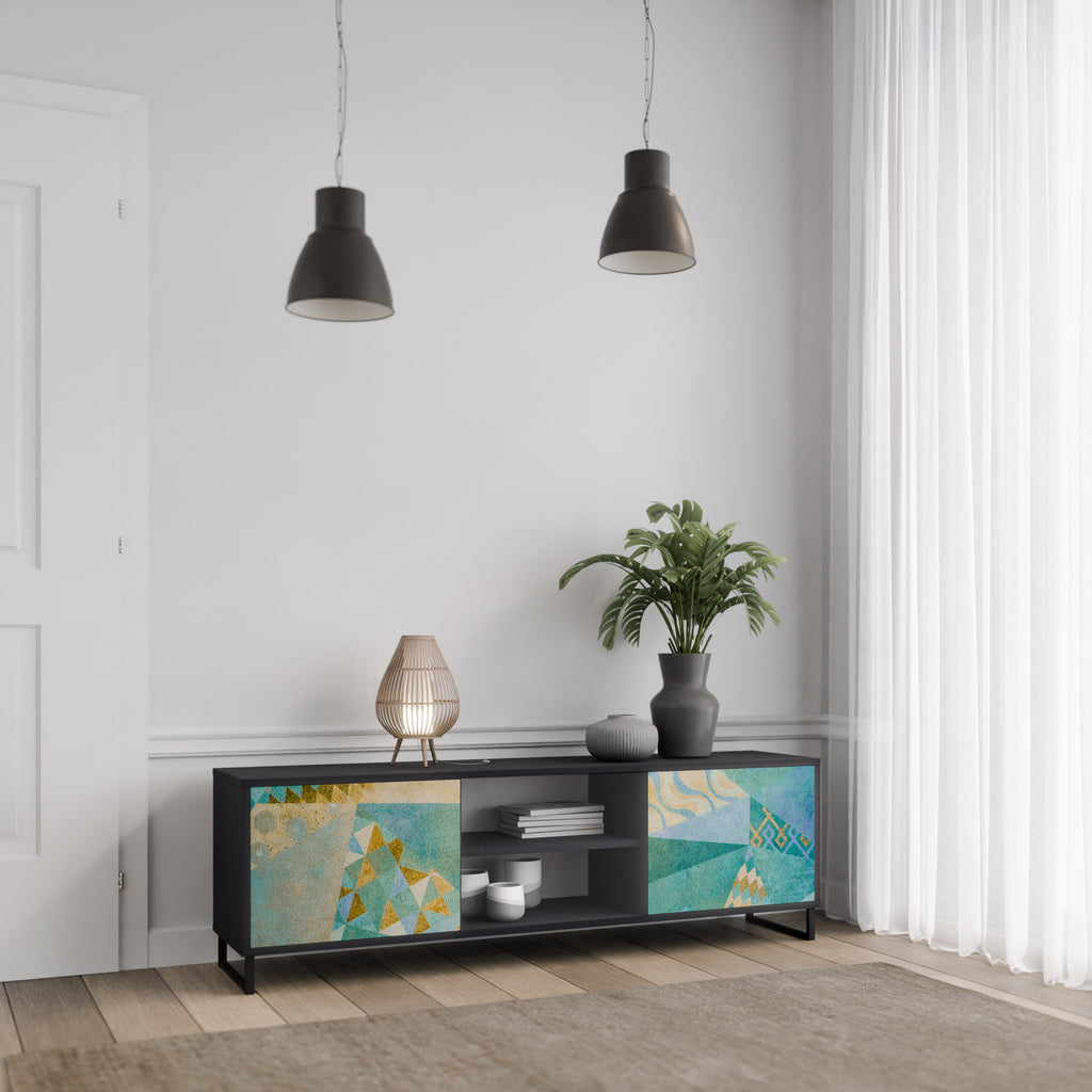 SPECTRUM SPLENDOR 2-dörrars TV-bänk i svart finish