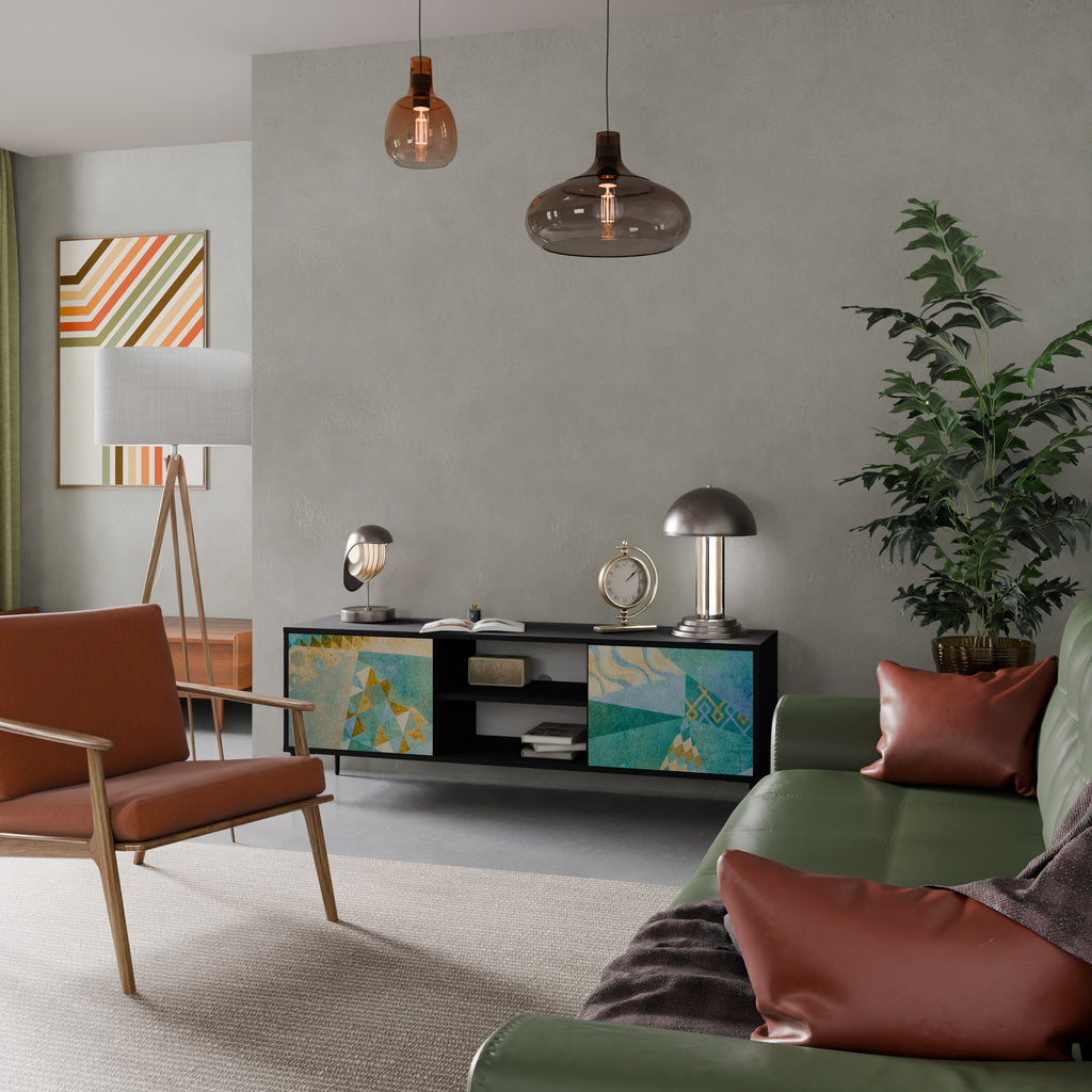 SPECTRUM SPLENDOR 2-dörrars TV-bänk i svart finish