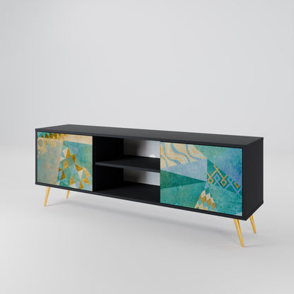 SPECTRUM SPLENDOR 2-Door TV Stand in Black Finish