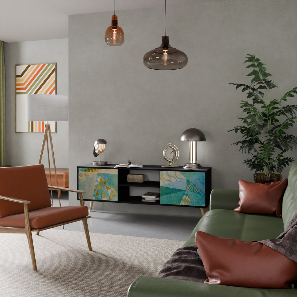 SPECTRUM SPLENDOR 2-dörrars TV-bänk i svart finish