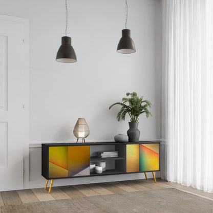 PIERCING SHARPNESS 2-dörrars TV-bänk i svart finish