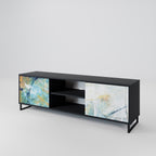ABSTRACT THOUGHTS 2-Door TV Stand in Black Finish