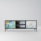 ABSTRACT THOUGHTS 2-Door TV Stand in Black Finish