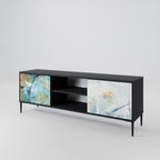ABSTRACT THOUGHTS 2-Door TV Stand in Black Finish