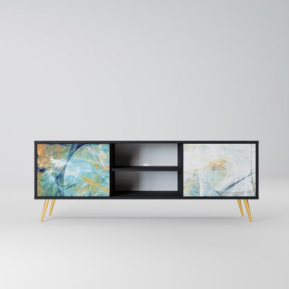 ABSTRACT THOUGHTS 2-Door TV Stand in Black Finish