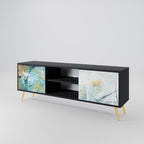 ABSTRACT THOUGHTS 2-Door TV Stand in Black Finish