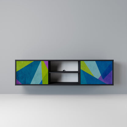 COLD SHOWCASE 2-Door TV Stand in Black Finish