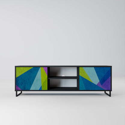COLD SHOWCASE 2-Door TV Stand in Black Finish