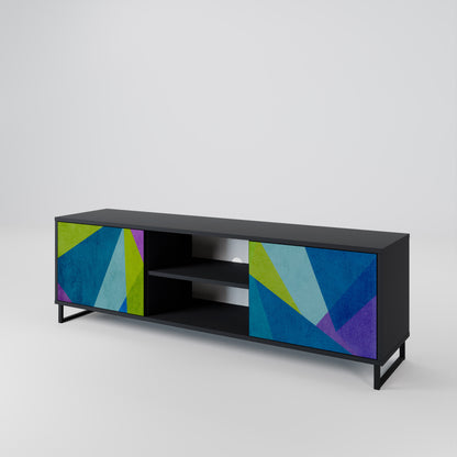 COLD SHOWCASE 2-Door TV Stand in Black Finish
