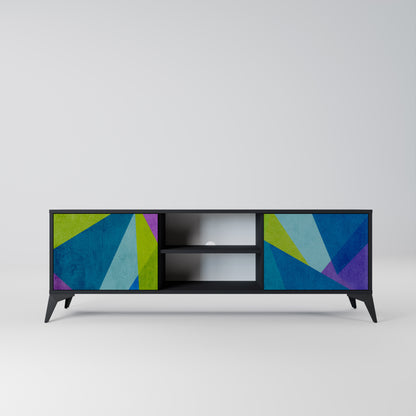 COLD SHOWCASE 2-Door TV Stand in Black Finish