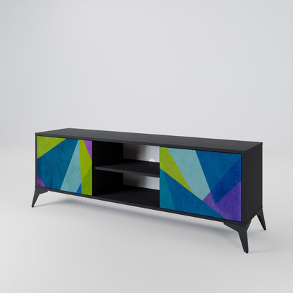 COLD SHOWCASE 2-Door TV Stand in Black Finish