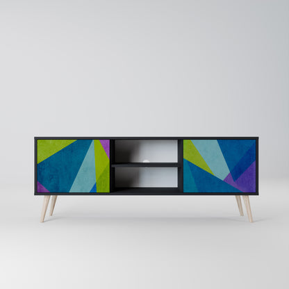 COLD SHOWCASE 2-Door TV Stand in Black Finish
