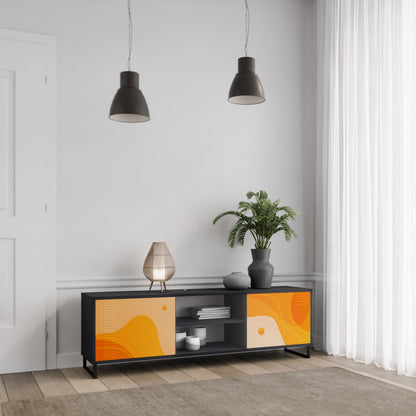 ORANGE ARrangemang 2-dörrars TV-bänk i svart finish