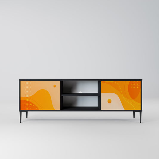 ORANGE ARrangemang 2-dörrars TV-bänk i svart finish