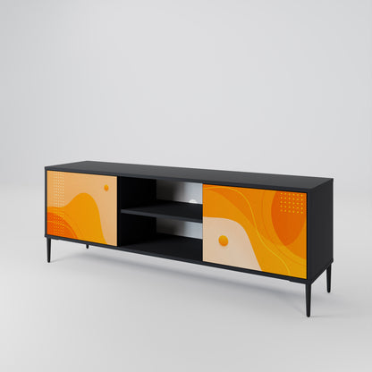 ORANGE ARrangemang 2-dörrars TV-bänk i svart finish