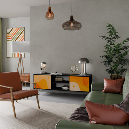 ORANGE ARrangemang 2-dörrars TV-bänk i svart finish
