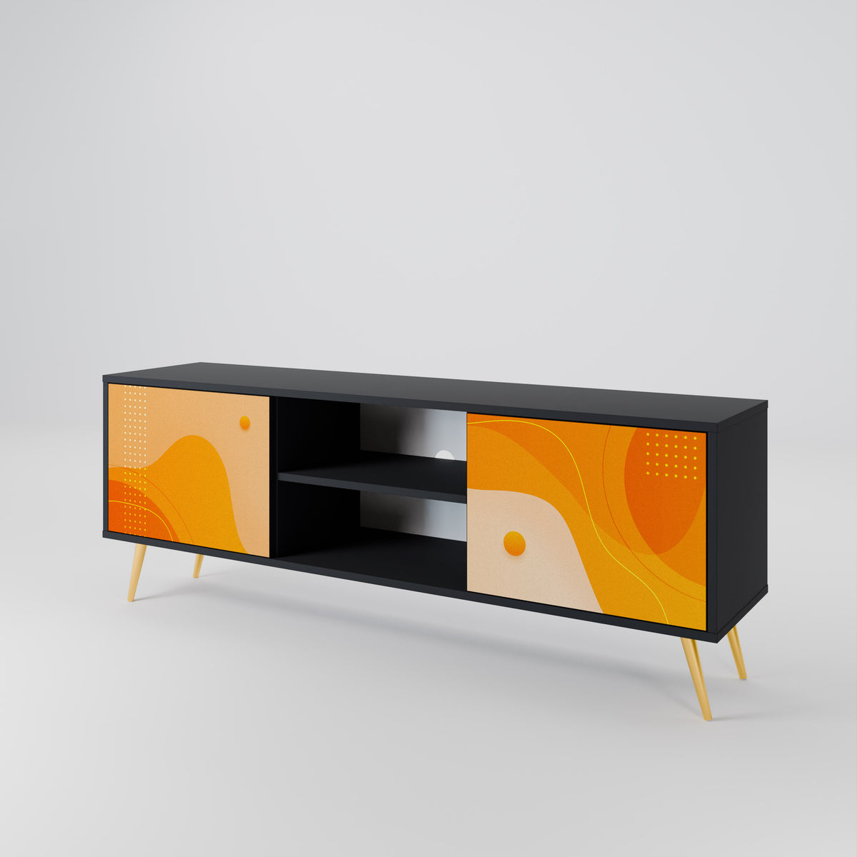 ORANGE ARRANGEMENT TV-bänk med två dörrar