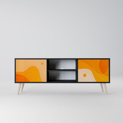 ORANGE ARrangemang 2-dörrars TV-bänk i svart finish