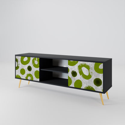 GREEN RHAPSODY 2-dörrars TV-bänk i svart finish