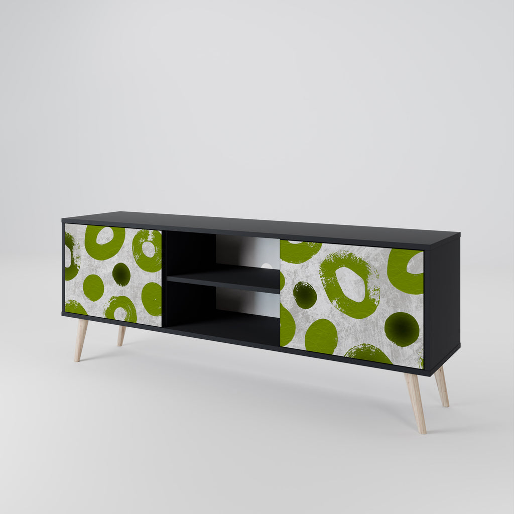GREEN RHAPSODY 2-dörrars TV-bänk i svart finish