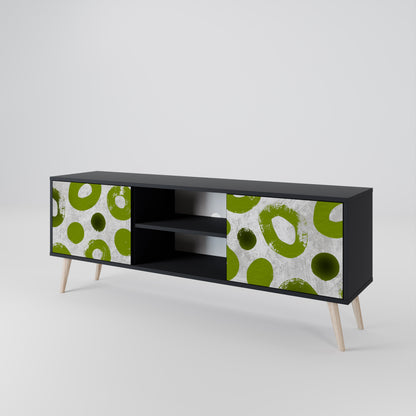 GREEN RHAPSODY 2-dörrars TV-bänk i svart finish